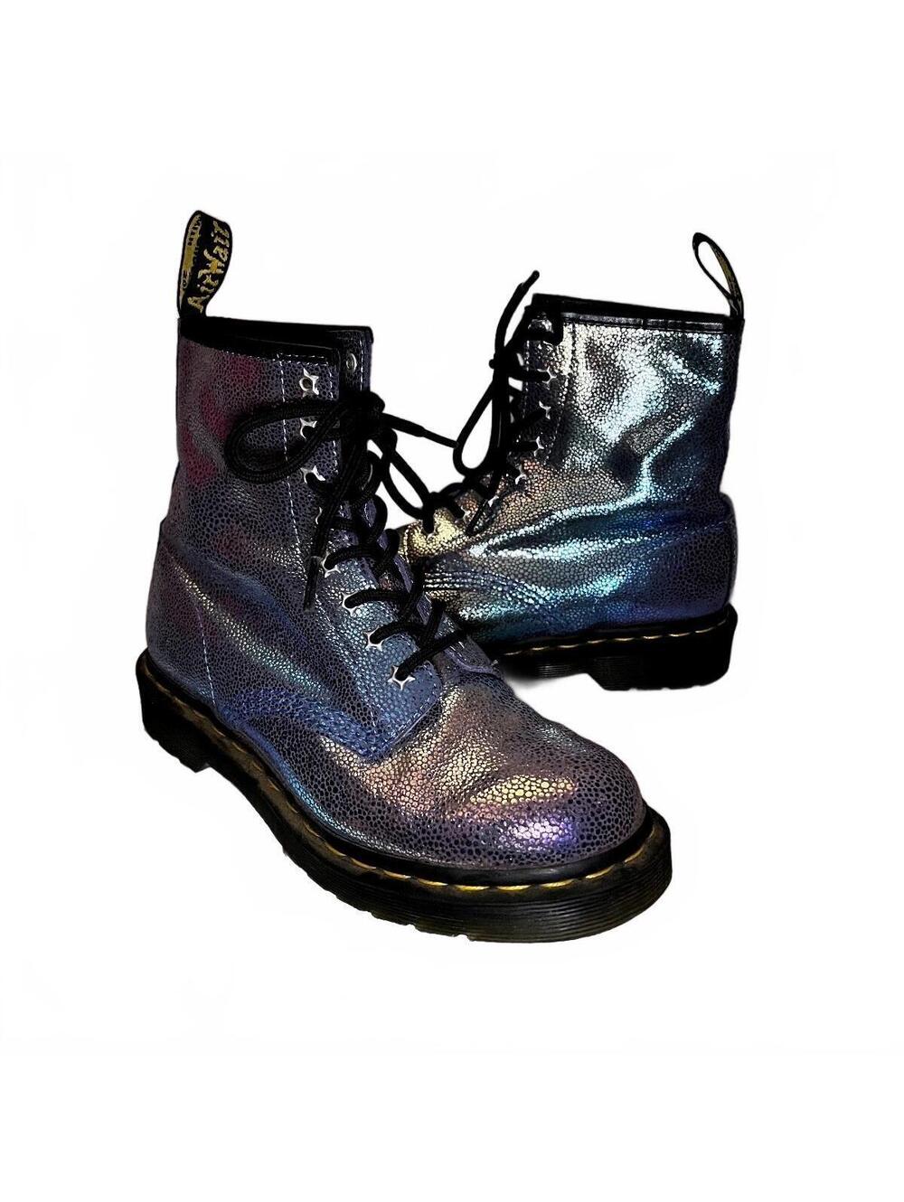 Dr. Martens 1460 Pascal Rainbow Boots Size 7